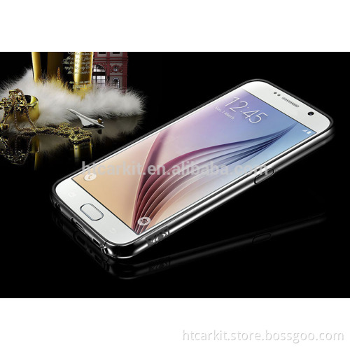 Mirror case For samsung galaxy s6 metal frame aluminum cover case 2015 hot sale luxury design